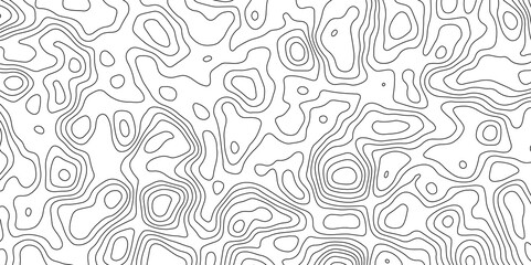 Topographic beautiful white and black contour topo wavy pattern map line design, geography map line, presentation white background. Use for template, wallpaper, web vector illustration.