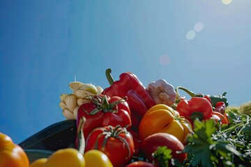 High Definition View of Closeup of Fresh Food Against Clear Sky