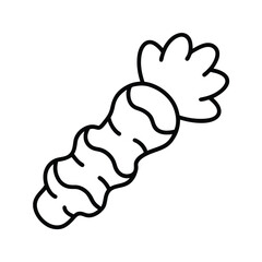 cartoon illustration of a black and white human head