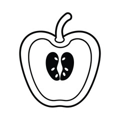 vector illustration of an apple