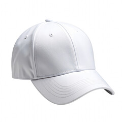 Fototapeta premium Silver baseball cap with a structured design and curved brim. cut out. transparent background