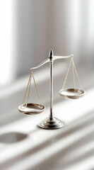 A close-up of a silver scale symbolizing justice and balance, perfect for legal and ethical themes.
