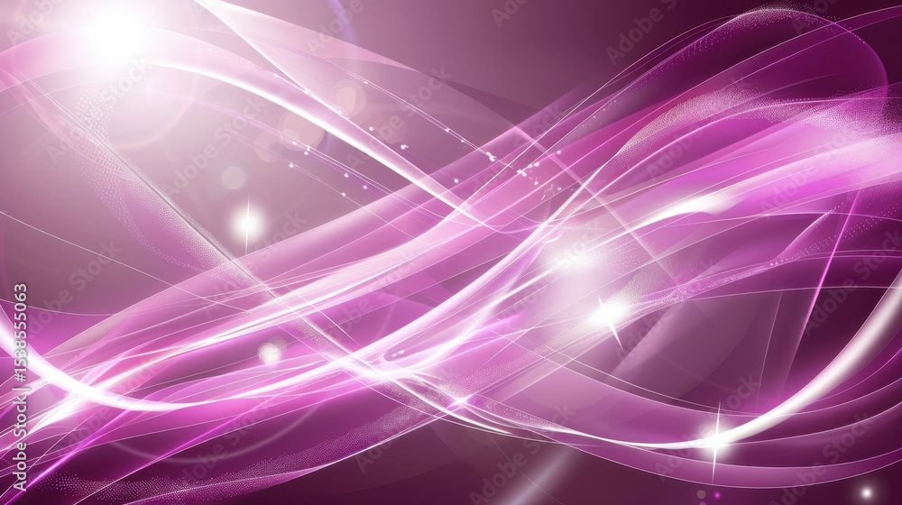 Poster dynamic wavy paths in violet tones create mesmerizing visual experience, evoking sense of fluidity a