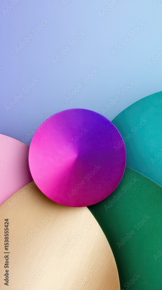 Poster Abstract Composition of Arcs and Circles with Gradient Colors