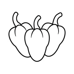 vector illustration of a green pepper
