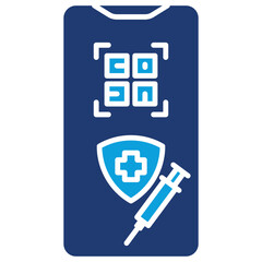 Immunization Flat Blue Icon