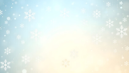 파란노란혼합색겨울눈송이배경