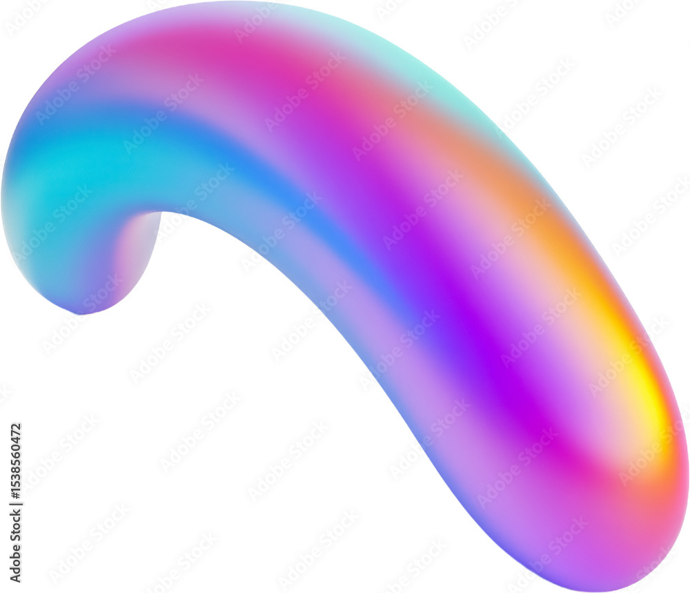 Aufkleber abstract colorful gradient shape design