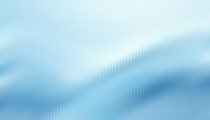 Blue ribbed glass texture. Ribbed fluted smeared soft blurred grainy dust background. Line stripes pastel polycarbonate panel. Glass blurred background. Corrugated glass rough texture vertical lines