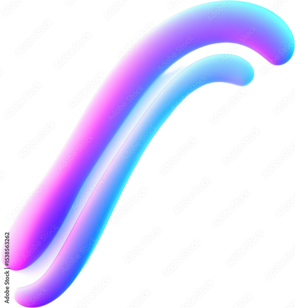 Poster abstract vibrant gradient curve design