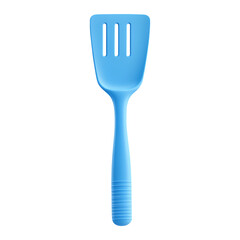 Blue Silicone Spatula Heat Resistant Kitchen Tool isolated on transparent background, PNG