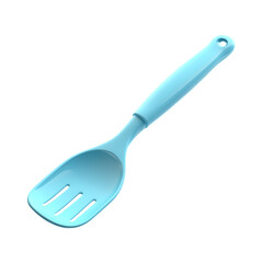 Flexible Blue Silicone Spatula isolated on transparent background, PNG