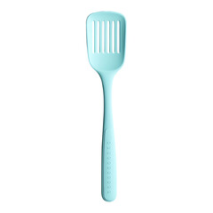 Modern Blue Silicone Kitchen Spatula isolated on transparent background, PNG