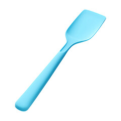Durable Blue Silicone Spatula Kitchen Tool isolated on transparent background, PNG