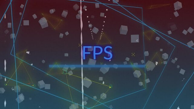 White dashed line appearing causing cubes drifting across grid while cyan bar sliding, FPS scaling