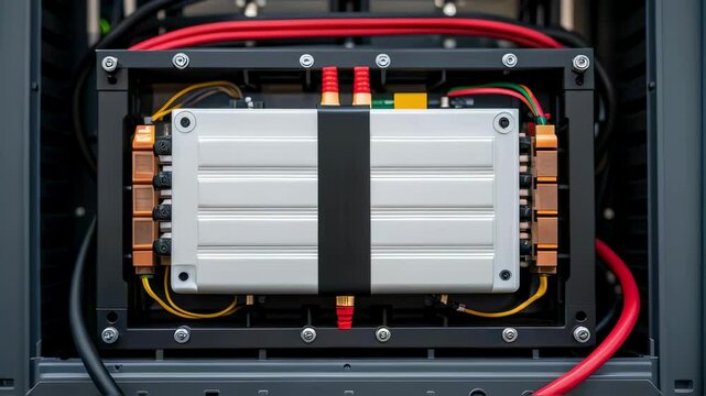 Power supply unit showing complex wiring and components