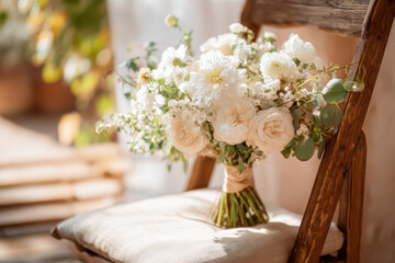 white wedding bouquet