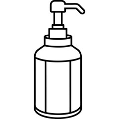 Hand Sanitizer Dispenser Line Art