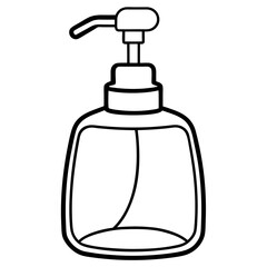 Hand Sanitizer Dispenser Line Art