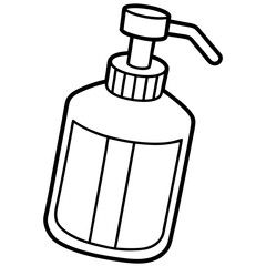 Hand Sanitizer Dispenser Line Art