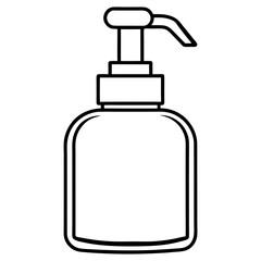 Hand Sanitizer Dispenser Line Art
