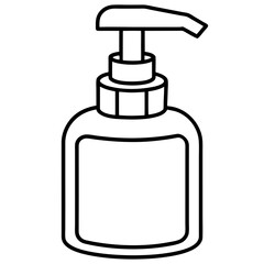 Hand Sanitizer Dispenser Line Art