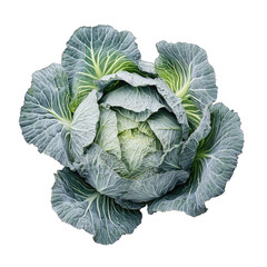 Obraz premium Close-up of a head of fresh cabbage