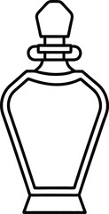 Classic Perfume Bottle Line Art Icon