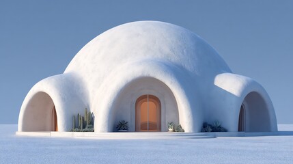 Modern Dome House Architectural Design: Desert Oasis