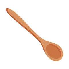 A wooden spoon with a long handle, ideal for cooking and stirring.