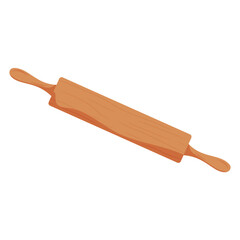 Wooden rolling pin for baking use in kitchen setting