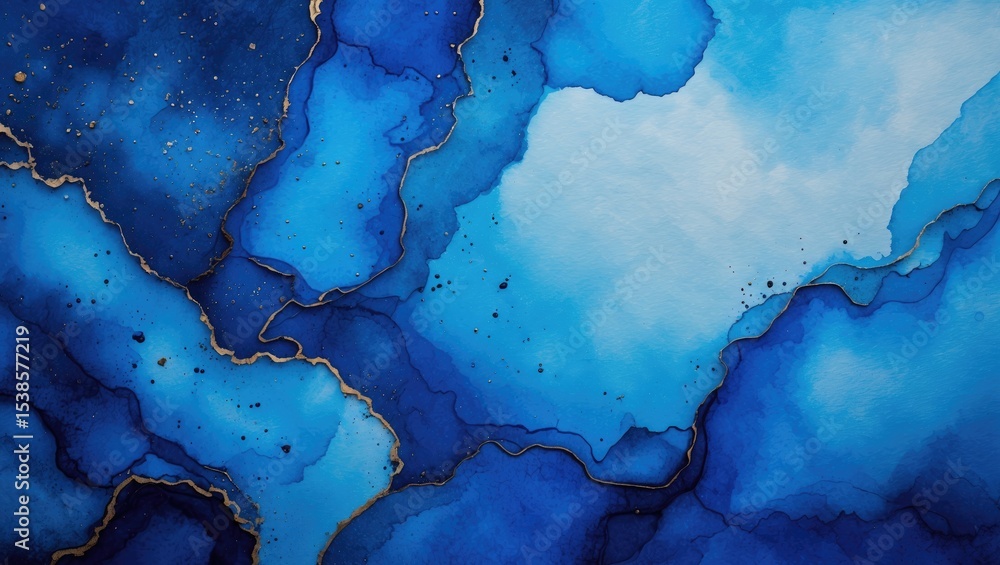 Poster design background with abstract blue textures and gradient effects