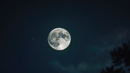 Fototapeta premium Stunning moon glow concealed within shadows