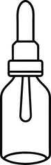 Facial Oil Dropper Icon Design.