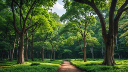 Obraz premium Stunning woodland scenery in the nature reserve