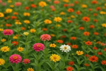 Stunning floral scenery in a lush garden