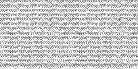 Horizontal fish scale seamless pattern in black and white. Vector seamless abstract background with Irregular hand drawn zig zag lines. Perfect for wallpaper, packaging, textile, or other projects