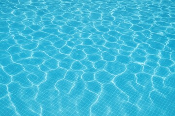 Obraz premium Serene blue waters with shimmering surface and gentle waves in a swimming pool
