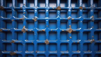 Steel with a Blue Coating and Isolated Surface