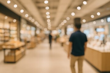 Abstract blur of a contemporary retail shop