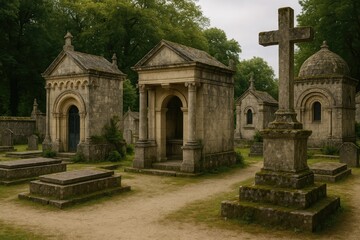 Obraz premium Graveyard located in the Charente region