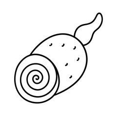 snail on a white background