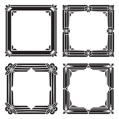 Pretty Card Decorative Vector Floral Border Packs
