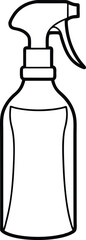 Minimalist spray bottle line drawing.