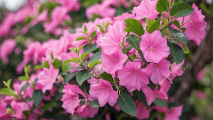 Springtime Blooms: The Abundant Pink Bougainvillea