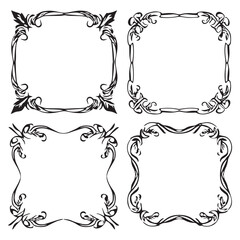 Sophisticated Branding Decorative Vector Floral Border Packs
