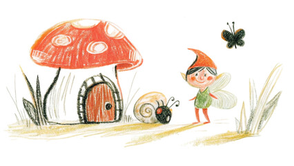 mushroom in the grass