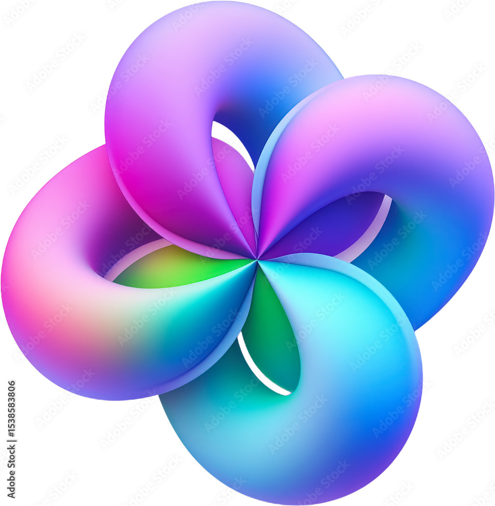 Poster abstract geometric design with gradient colors
