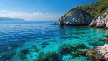 Obraz premium Stunning Ocean View with Pristine Azure Waters