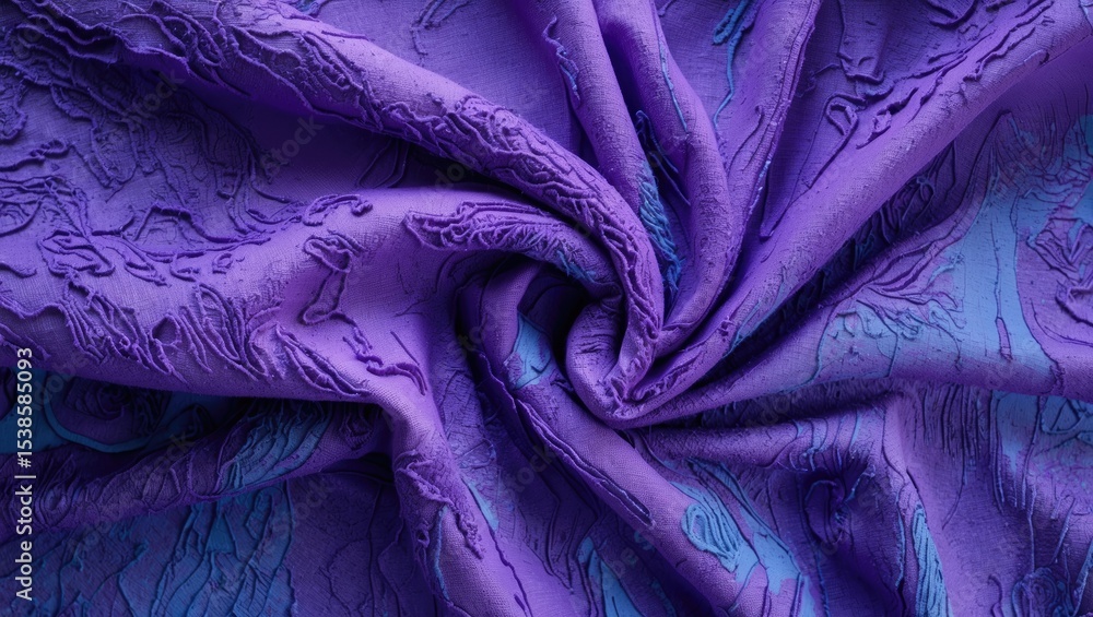 Poster violet fabric pattern with abstract design
